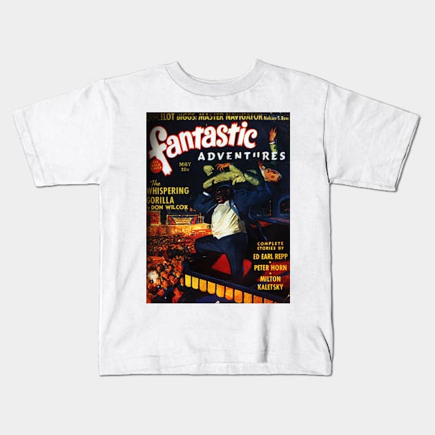 Fantastic Adventures Magazine Kids T-Shirt by babydollchic